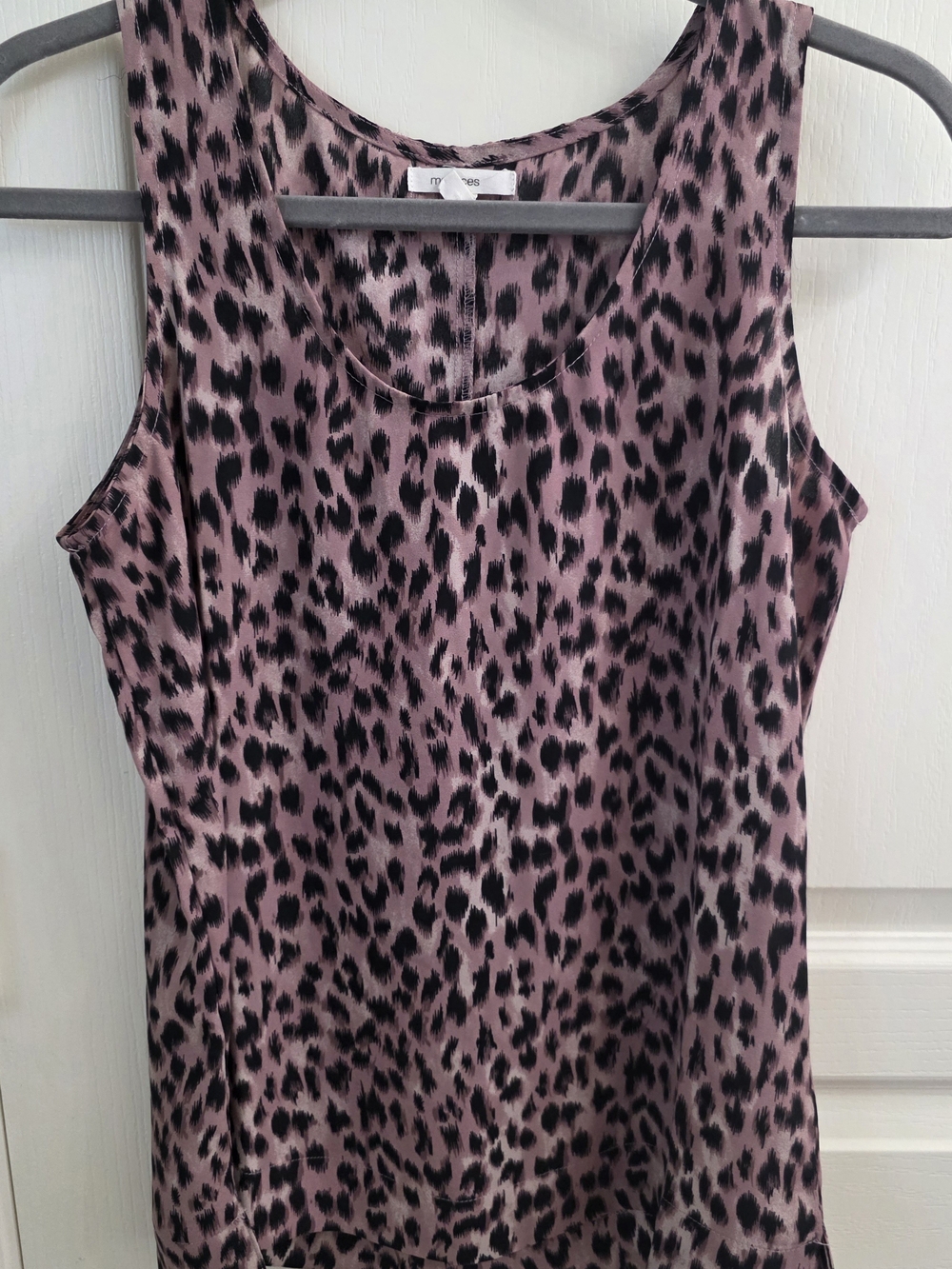 Maurices Pink and Black Leopard Print Tank Top